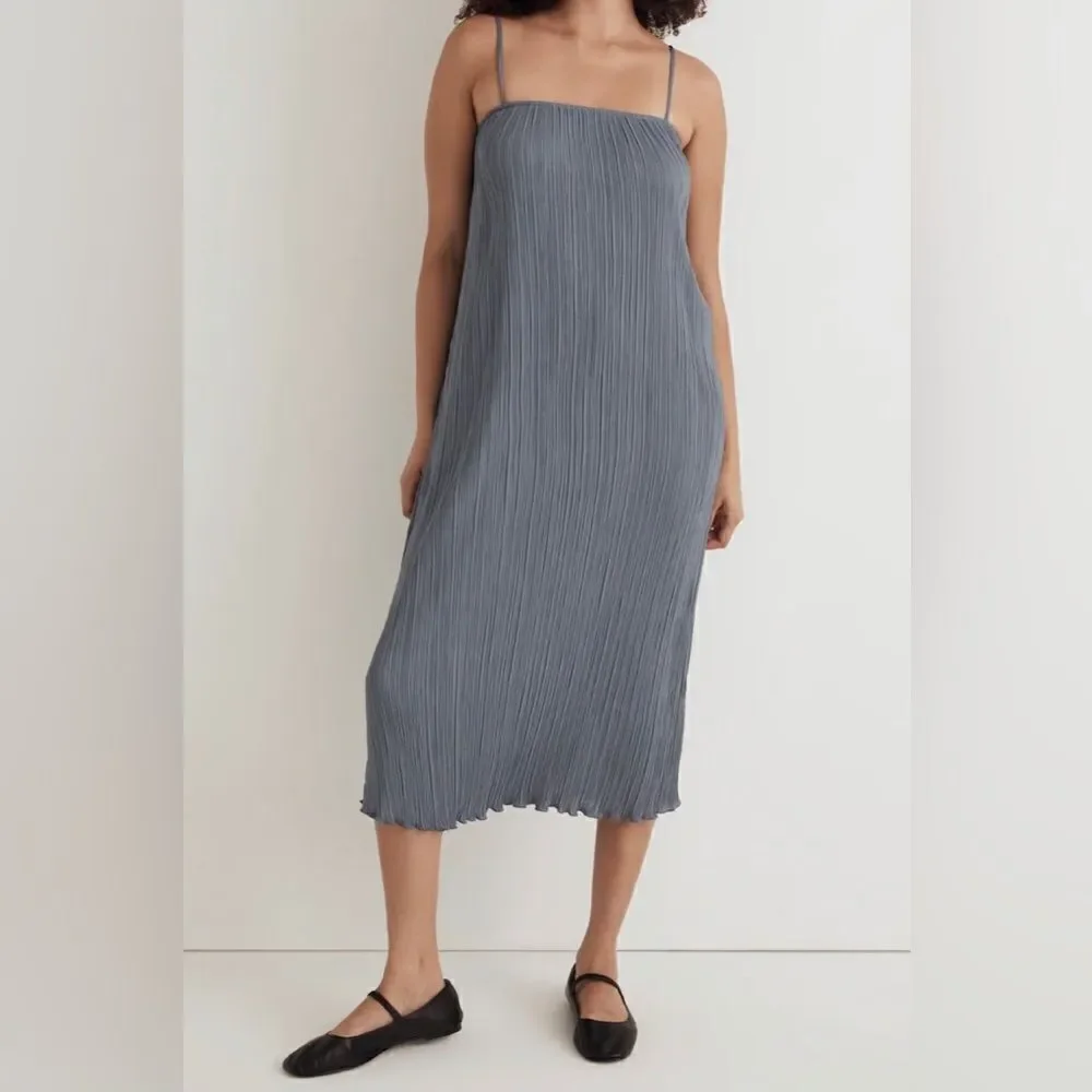 Madewell The Goldie Dress in Plissé NWT Size 00